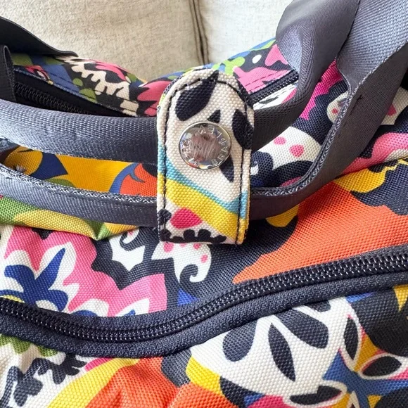 Vera Bradley Rolling Duffle Travel Bag Multicolor Floral - Picture 4 of 16